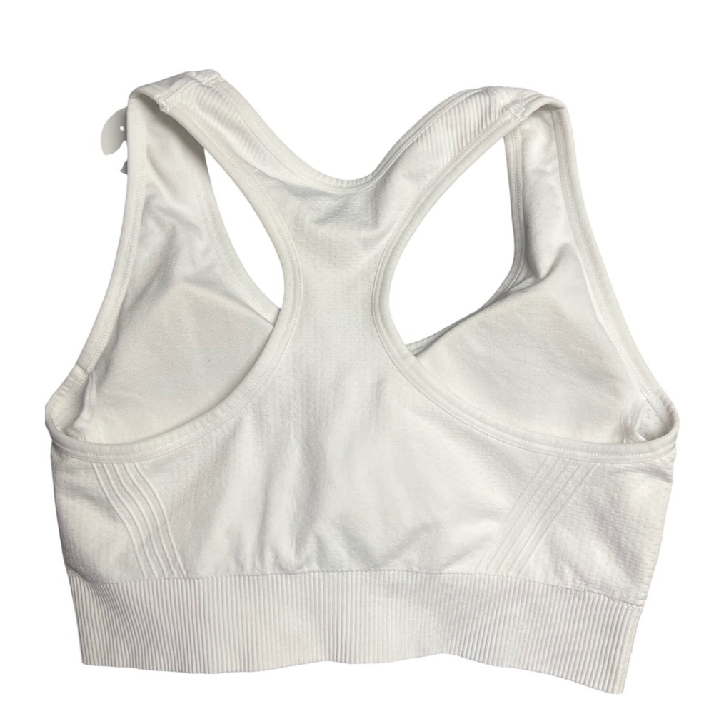 Avia Sports Bra Womens LG White Racerback Seamless Low Impact Moisture Wick New - Picture 5 of 7